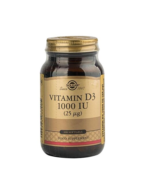 Solgar Vitamin D3 1000 Iu 100 Softgel