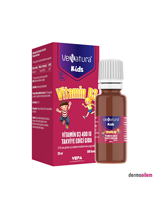 VeNatura Kids Vitamin D3 400 Iu Damla 20 Ml