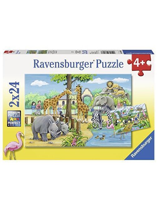 Ravensburger 2X24 Parça Puzzle Zoo 078066