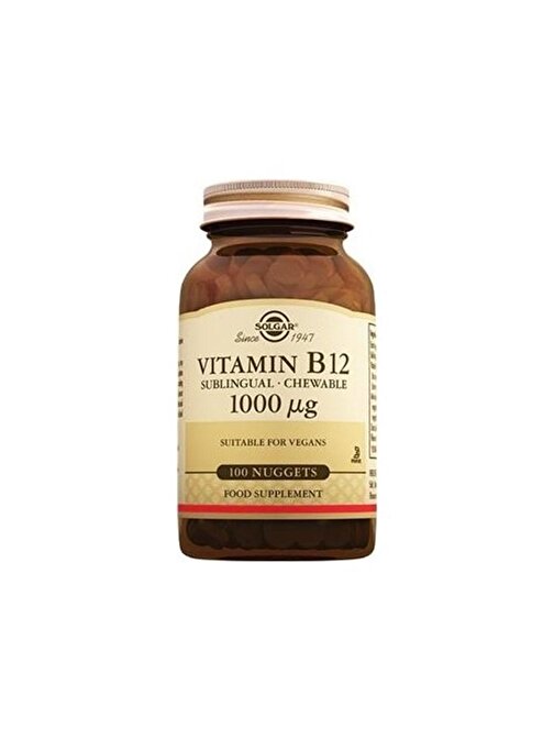 Solgar Vitamin B12 1000 Mcg 100 Dilaltı Tablet