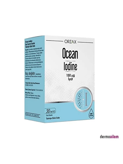 Orzax Ocean Iodine 150 Mcg Damla 30 Ml