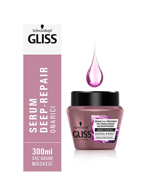 Gliss Serum Deep Repair Canlılığını Yitirmiş Saçlar İçin Onarıcı Saç Maskesi 300 ml