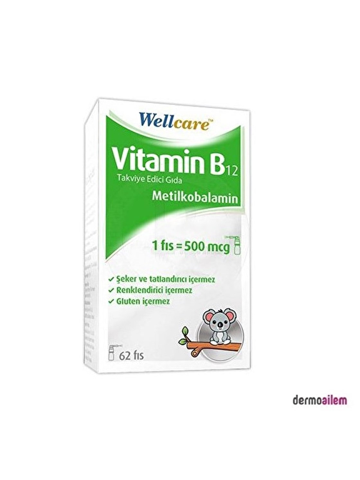 Wellcare Vitamin B12 (Metilkobalamin) 500 Mcg Dil Altı Sprey 5 Ml