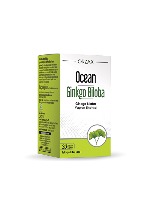 Orzax Ocean Ginkgo Biloba 30 Kapsül