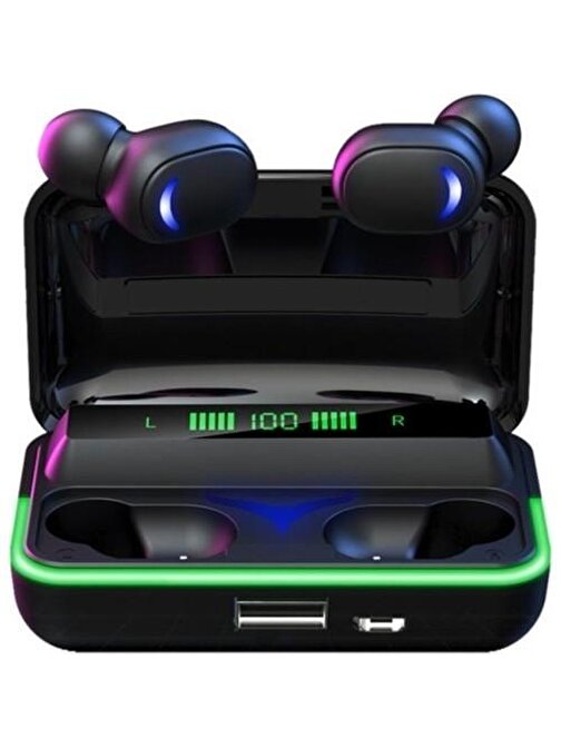 TORİMA Kulak İçi Bluetooth Kulaklık Siyah + 1200 mAh Powerbank