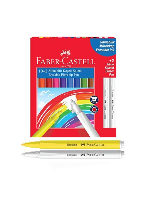 Faber Castell 1 Silinebilir Keçeli Kalem Faber Keçeli Boya Kalemi 0+2 Renk