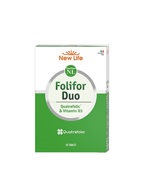 New Life Folifor Duo Vitamin D3 & Quatrefolic - 30 Tablet