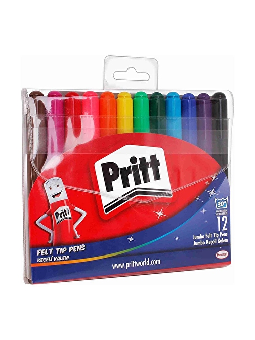 Pritt Jumbo Keçeli Kalem 12 Renk Prit 12 li Keçeli Kalem Jumbo