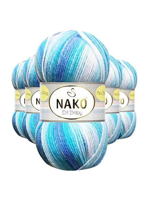 Nako Mini Batik Bebe El Örgü İpi Okyanus 32455 5 Adet