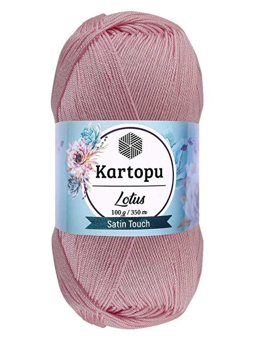 Kartopu Lotus Bikini Büstiyer Bluz Örgü İpi K768 Açık Pembe