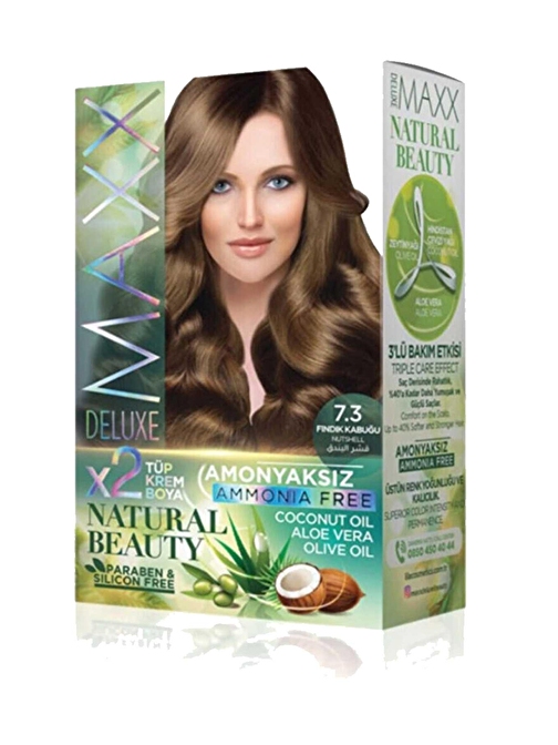 Natural Beauty Amonyaksız Saç Boyası 7.3 Fındık Kabuğu