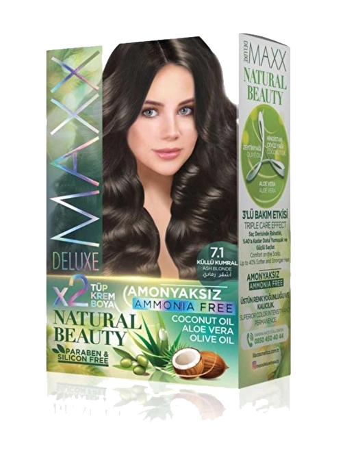 Natural Beauty Amonyaksız Saç Boyası 7.1 Küllü Kumral