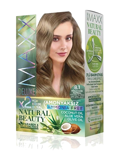 Natural Beauty Amonyaksız Saç Boyası 8.1 Küllü Açık Kumral