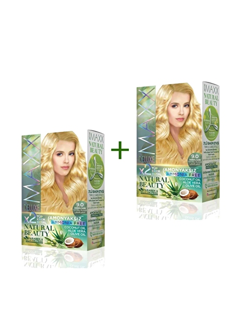 2 Paket Natural Beauty Amonyaksız Saç Boyası 9.0 Doğal Sarı