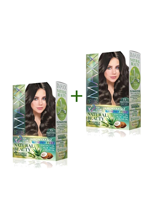 2 Paket Natural Beauty Amonyaksız Saç Boyası 7.1 Küllü Kumral