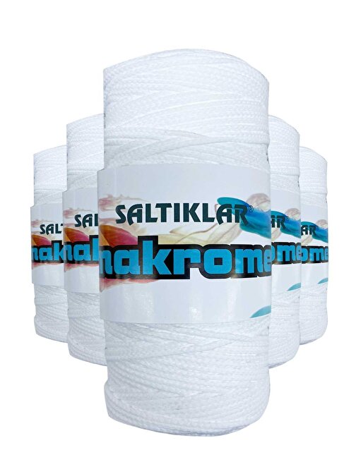 Falksalt Polyester Makrome İpi 10 Kar Beyaz 5x100 gr