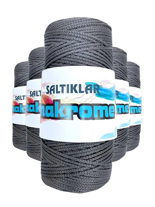 Falksalt Polyester Makrome İpi 420 Koyu Gri 5x100 gr