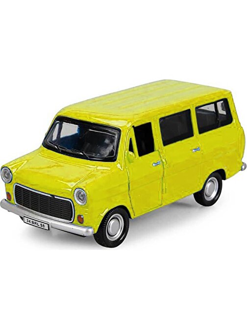Birlik Oyuncak 005-Brl17 Sarı Metal Çek Bırak Ford Minibüs Havalı Korna