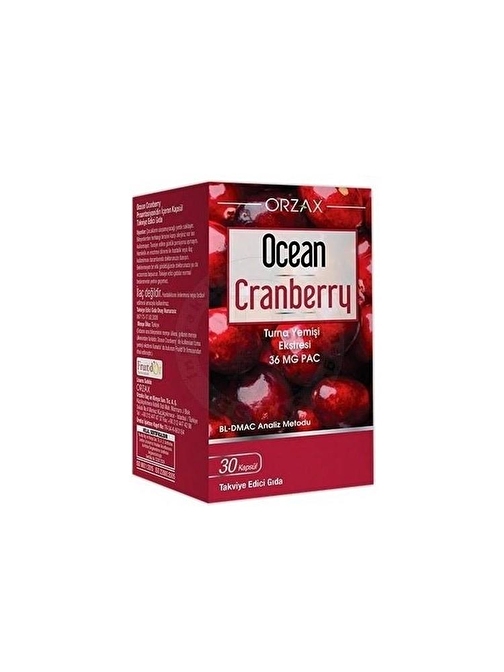 Ocean Cranberry Turna Yemişi Ekstresi 36 Mg Pac 30 Kapsül