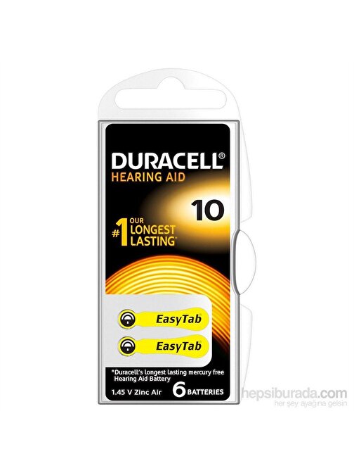 Duracell Duracell 10 Numara 6 lı İşitme Cihazı Pili