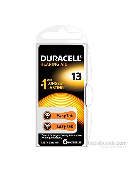 Duracell Duracell 13 Numara 6 lı İşitme Cihazı Pili