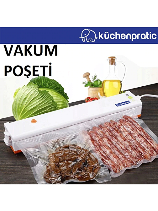 Küchen Pratic Tırtıklı Vakum Makinesi Poşeti 20x30 cm 75 Adet