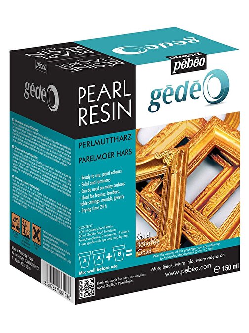 Pebeo Gedeo Pearl Resine, Altın Sedef Reçine 150Ml