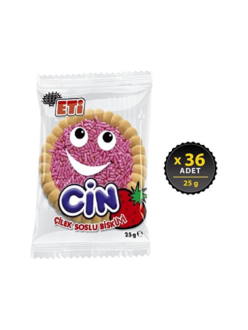 Eti Cin Çilekli 25 gr x 36 Adet