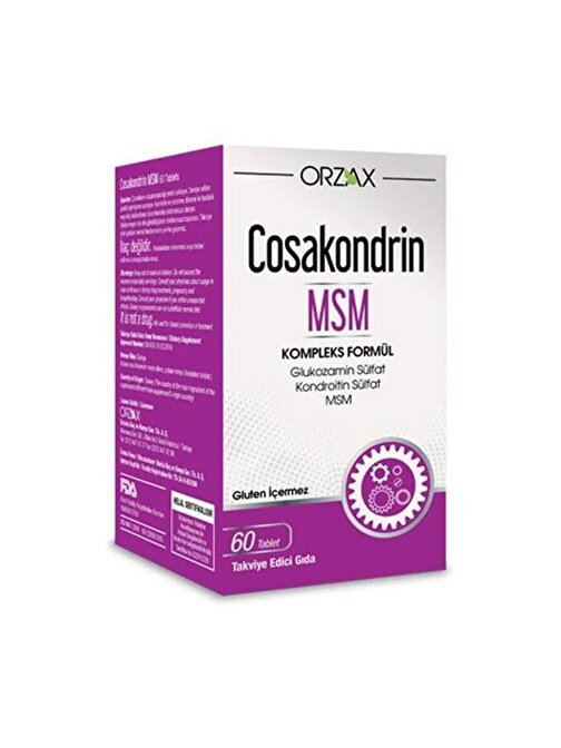 Orzax Cosakondrin Msm 60 Tablet