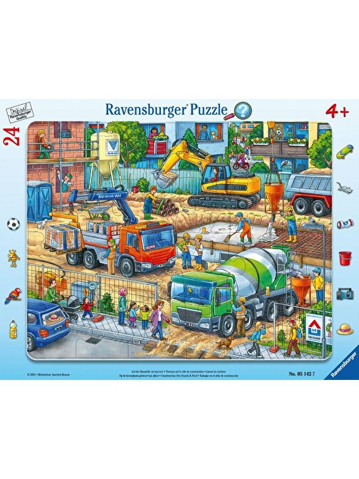 Ravensburger 24 Parça Çerçeveli Puzzle Şantiyede 051427