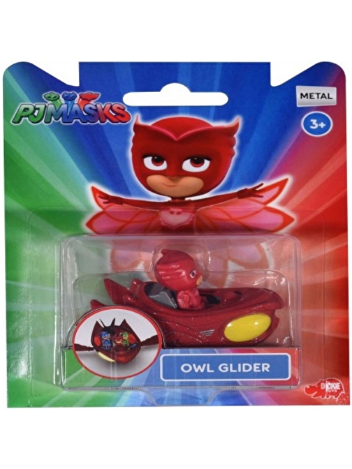 Pj Masks 203141002 Owl Glider Metal Araba Çizgi Film Karakter Figürü