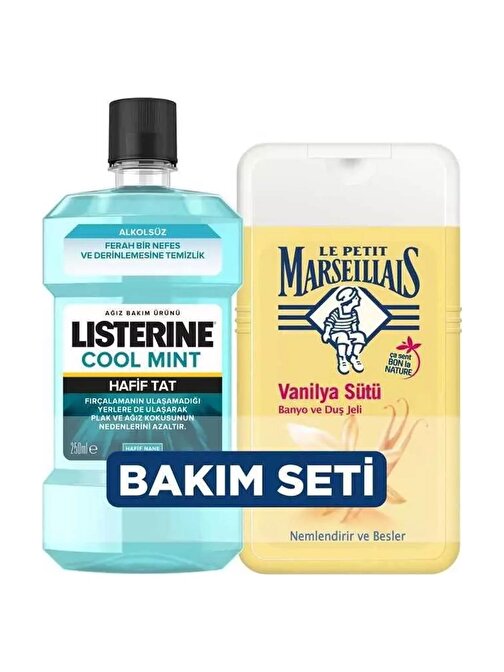 Listerine Cool Mint 250 ml + Le Petit Vanilya Duş Jeli 250 ml Set