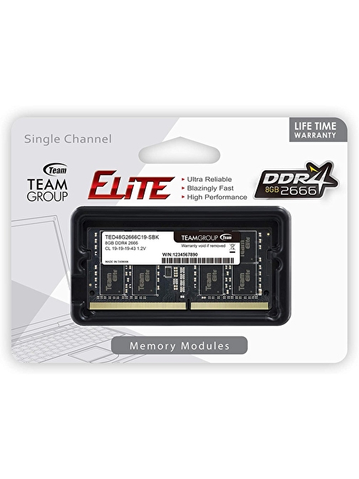 Team Elite 2 GB CL19 DDR4 1x16 2666MHz Ram