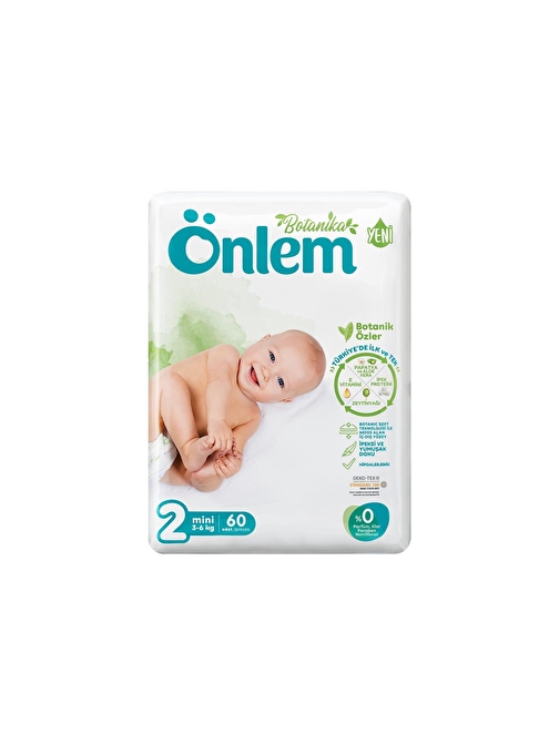 Önlem Botanika 3-6 kg 2 Numara Jumbo Bebek Bezi 60 Adet