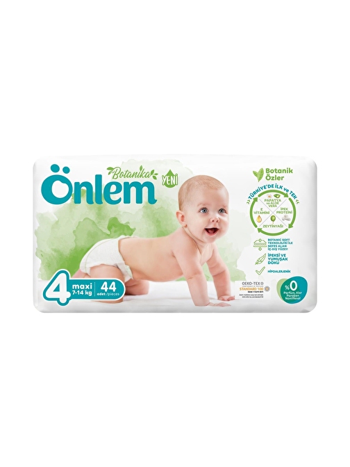 Önlem Botanika 7-14 kg 4 Numara Jumbo Bebek Bezi 44 Adet