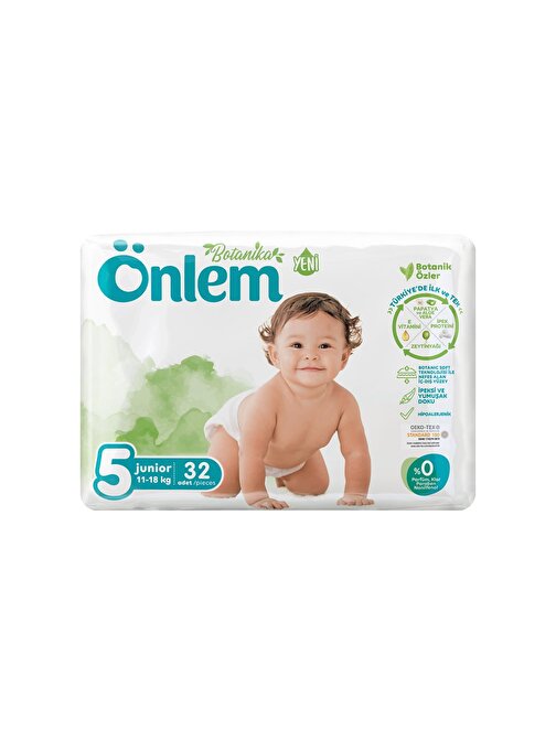 Önlem Botanika 11-18 kg 5 Numara Jumbo Bebek Bezi 32 Adet