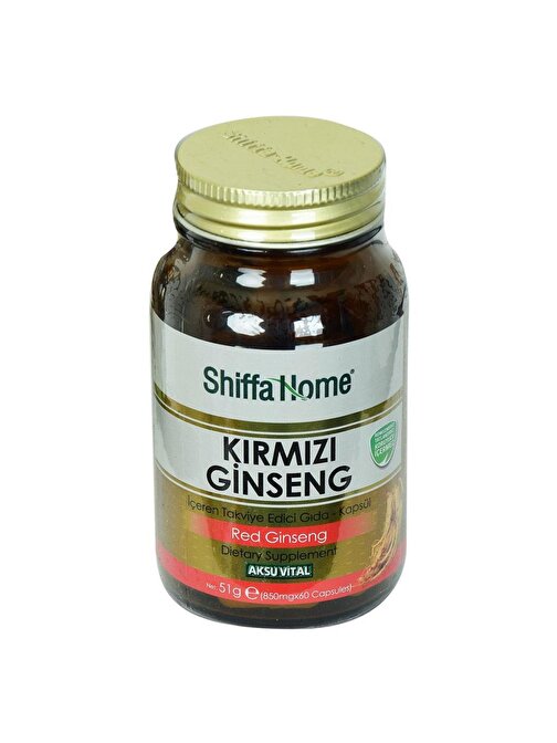 Aksu Vital Shiffa Home Kırmızı Ginseng Diyet Takviyesi 850 Mg X 60 Kapsül