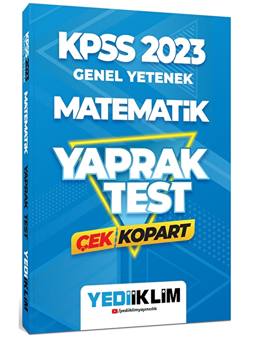 Yediiklim Yayınları Yediiklim Yayınları 2023 KPSS Genel Yetenek Matematik Çek Kopart Yaprak Test