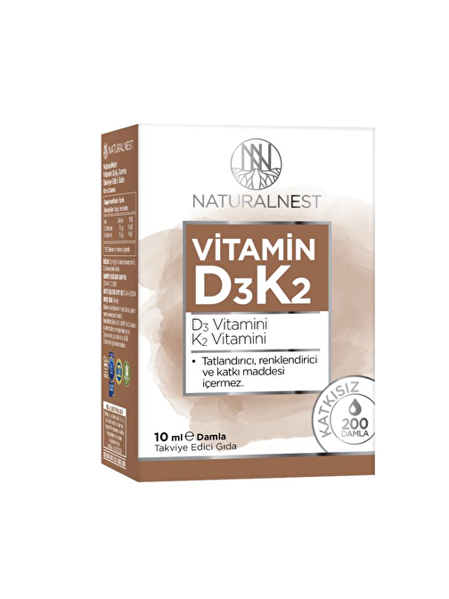 Naturalnest D3K2 Damla 10 Ml