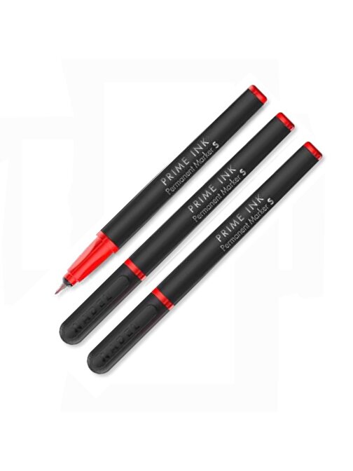 ADEL S Permanent Asetat Kalemi 0,4mm Kırmızı 3 Adet