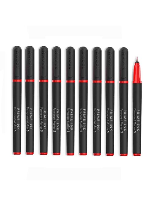 ADEL S Permanent Asetat Kalemi 0,4mm Kırmızı 10 Adet