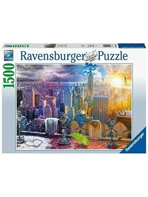 Ravensburger 1500 Parça Puzzle New York Kış Ve Yaz 160082