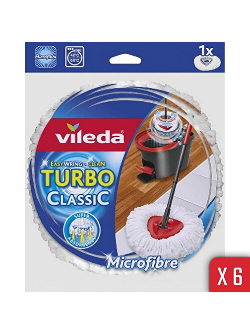 Vileda Turbo Classic Üçgen Mikrofiber Yedek Paspas 6'li Paket