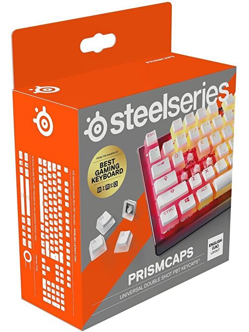 SteelSeries PrismCaps Beyaz Tuş Takımı UK