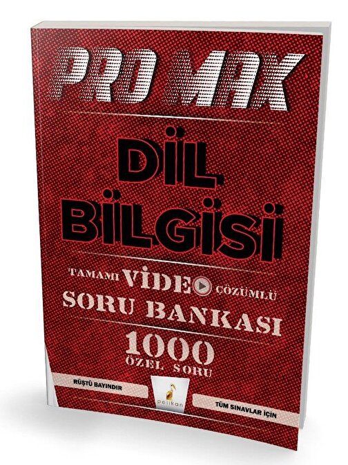 Pelikan Yayınları Pro Max Dil Bilgisi Tamamı Video Çözümlü Soru Bankası Pelikan Yayınları