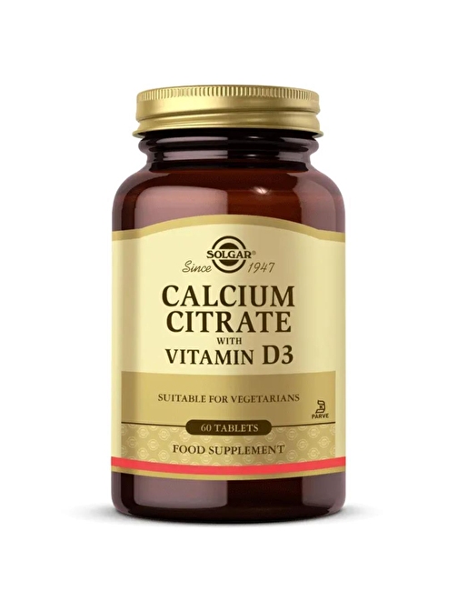 Solgar Calcium Citrate With Vitamin D3 60 Tablet