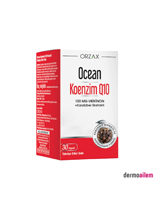 Orzax Ocean Koenzim Q10 100 Mg 30 Kapsül