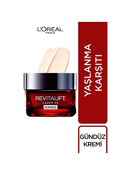 L'Oreal Paris 3600522365044 Yaşlanma Karşıtı Krem - Dermo Expertise Revitalift Laser X3 50 ml