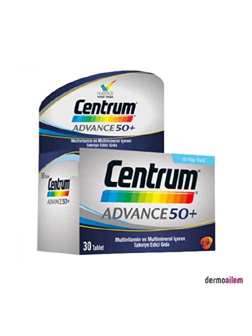 Centrum Advance 50+ Multivitamin 30 Tablet Gsk