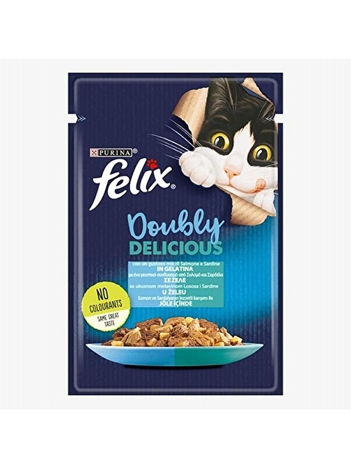 Felix Somonlu & Sardalyalı Yetişkin Kedi Konservesi 6 Adet 85 gr